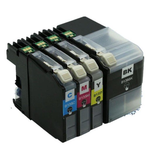 Brother LC139BKXL/ LC135XL ink Cartridges (BK+C+M+Y) Full set