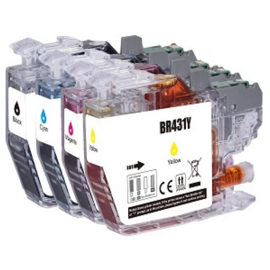 Brother LC431 ink cartridge full set compatible